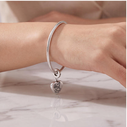 Friends Heart Dangle, sterling silver dangle charm, photo 7