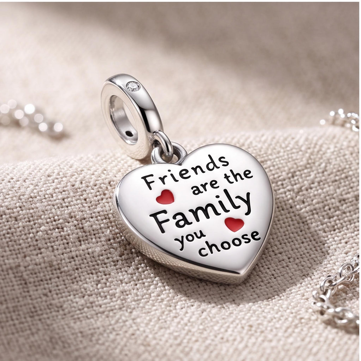 Friends Heart Dangle styled as a gift