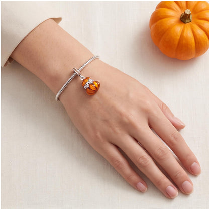 Pumpkin Hedgehog Charm, sterling silver dangle charm, photo 8