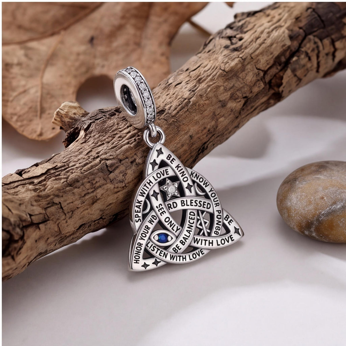Trinity Knot Charm, sterling silver dangle charm, photo 9
