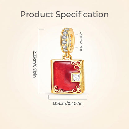 Red Book Dangle Charm size and details