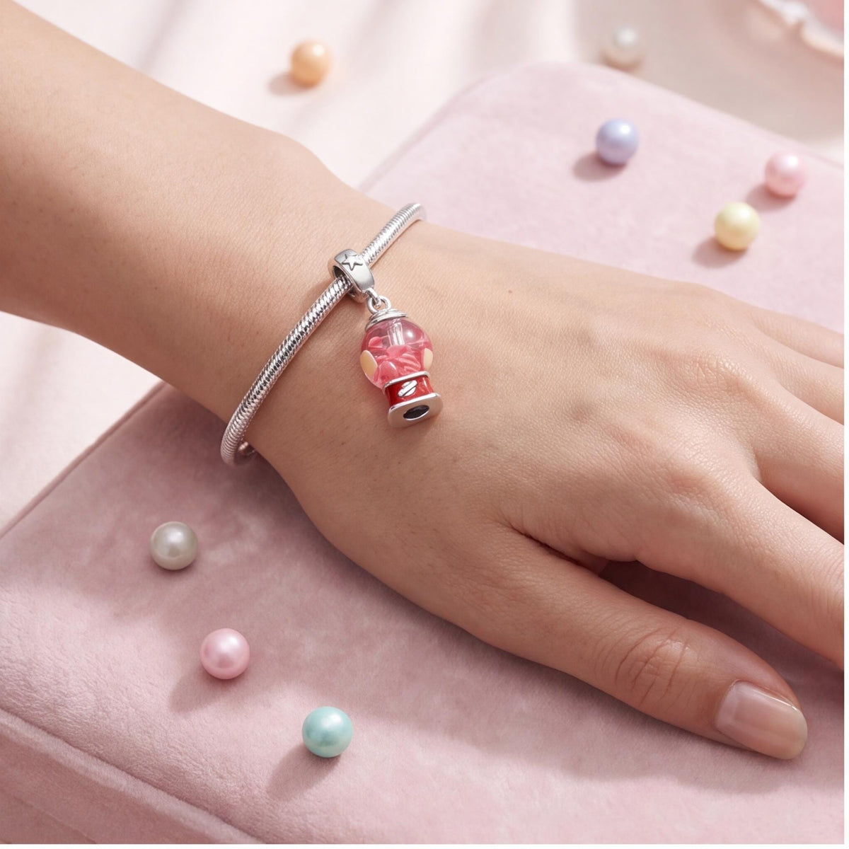 Gumball Machine Charm, sterling silver dangle charm, photo 8