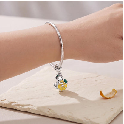 Cat Lemon Dangle Charm, sterling silver dangle charm, photo 8