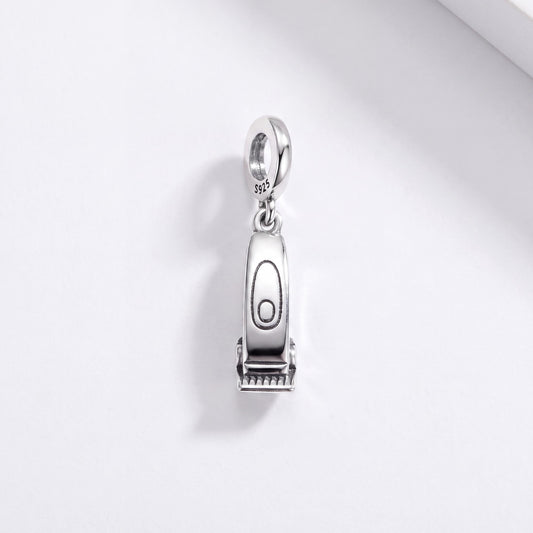 Hair Clipper Dangle Charm in 925 sterling silver, fits European-style charm bracelets