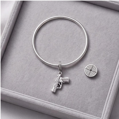 Gun Dangle Charm, sterling silver dangle charm, photo 10
