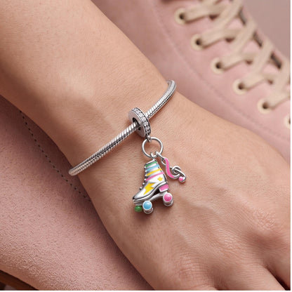 Roller Skate Dangle Charm, sterling silver dangle charm, photo 8