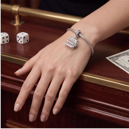 Slot Machine Dangle close-up on a bracelet