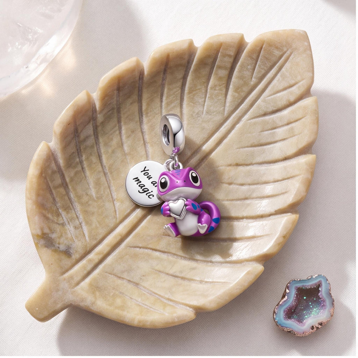 Magic Gecko Charm, sterling silver dangle charm, photo 7