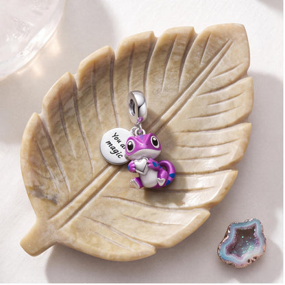 Magic Gecko Charm, sterling silver dangle charm, photo 7