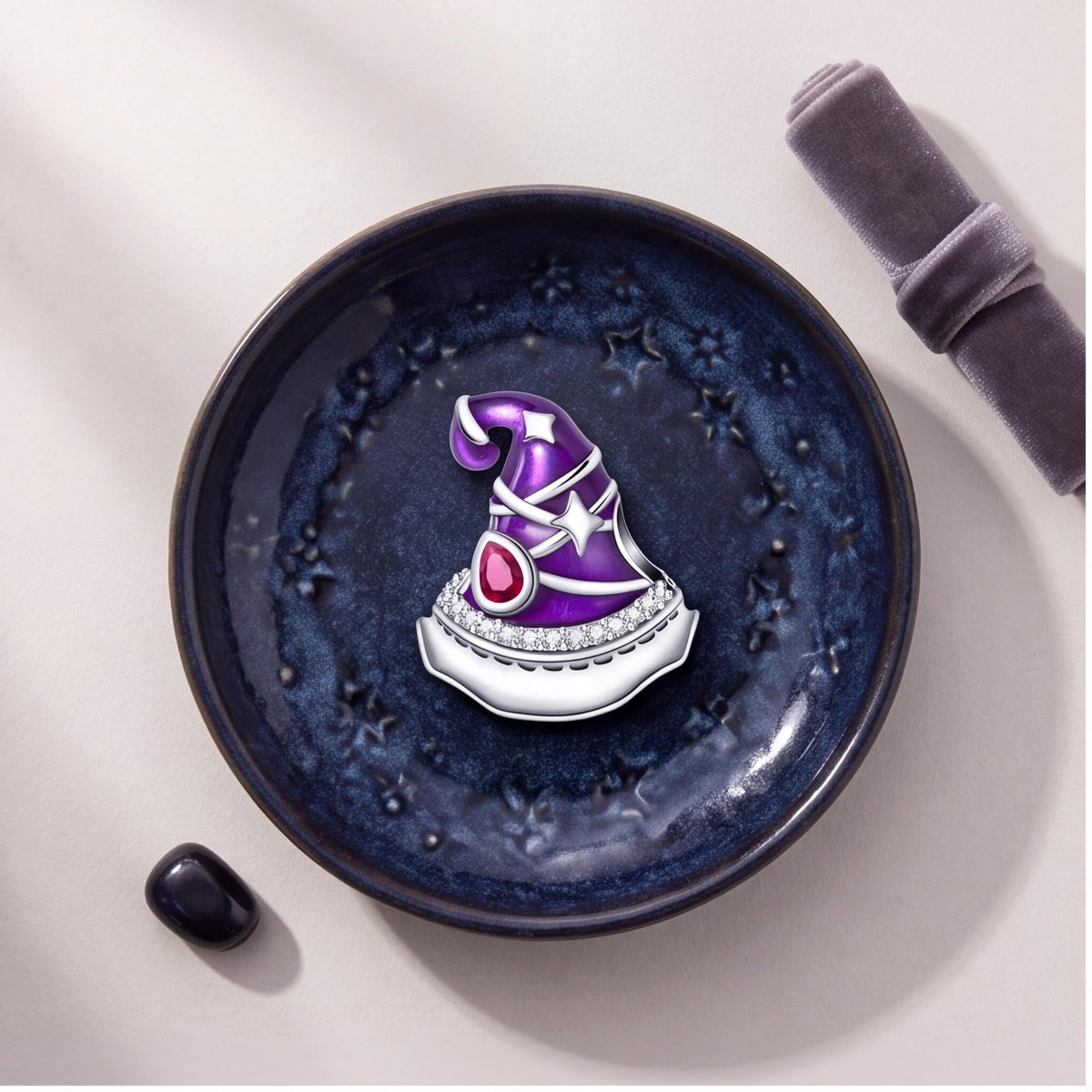 Wizard Hat Bead, sterling silver bead charm, photo 7