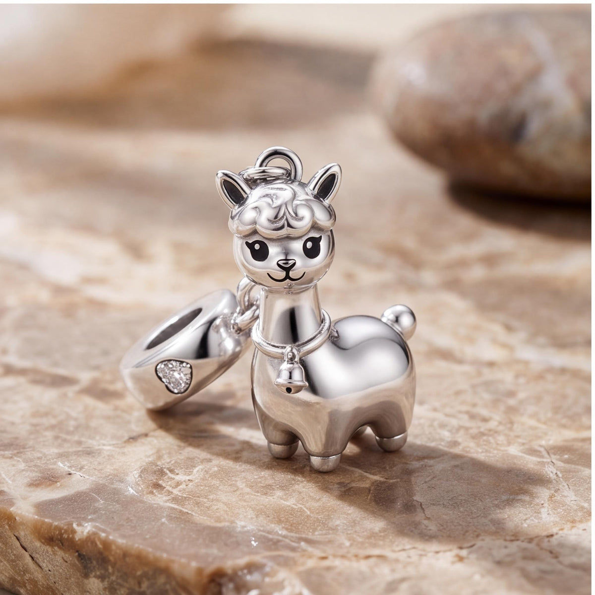 Alpaca Dangle Charm, sterling silver dangle charm, photo 8