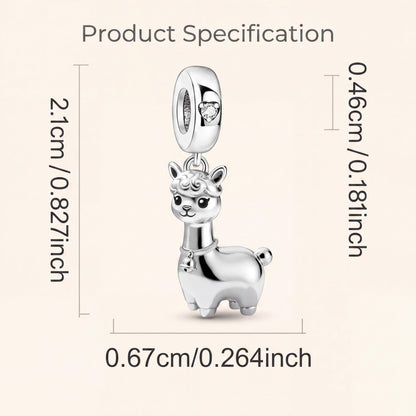 Alpaca Dangle Charm size and details