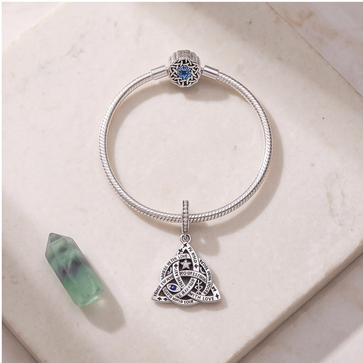 Trinity Knot Charm, sterling silver dangle charm, photo 8