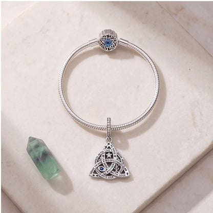 Trinity Knot Charm, sterling silver dangle charm, photo 8