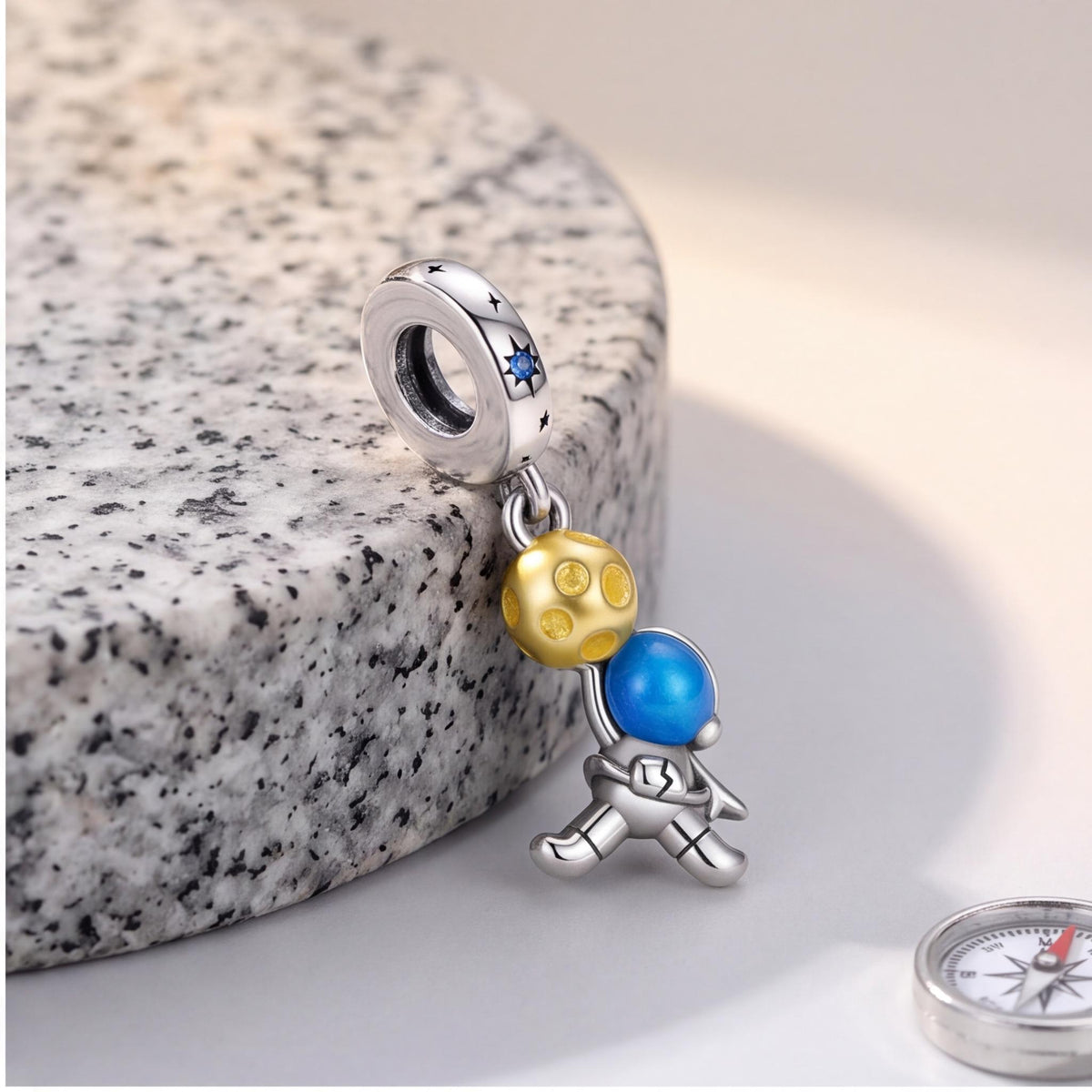 Astronaut Dangle Charm, sterling silver dangle charm, photo 7