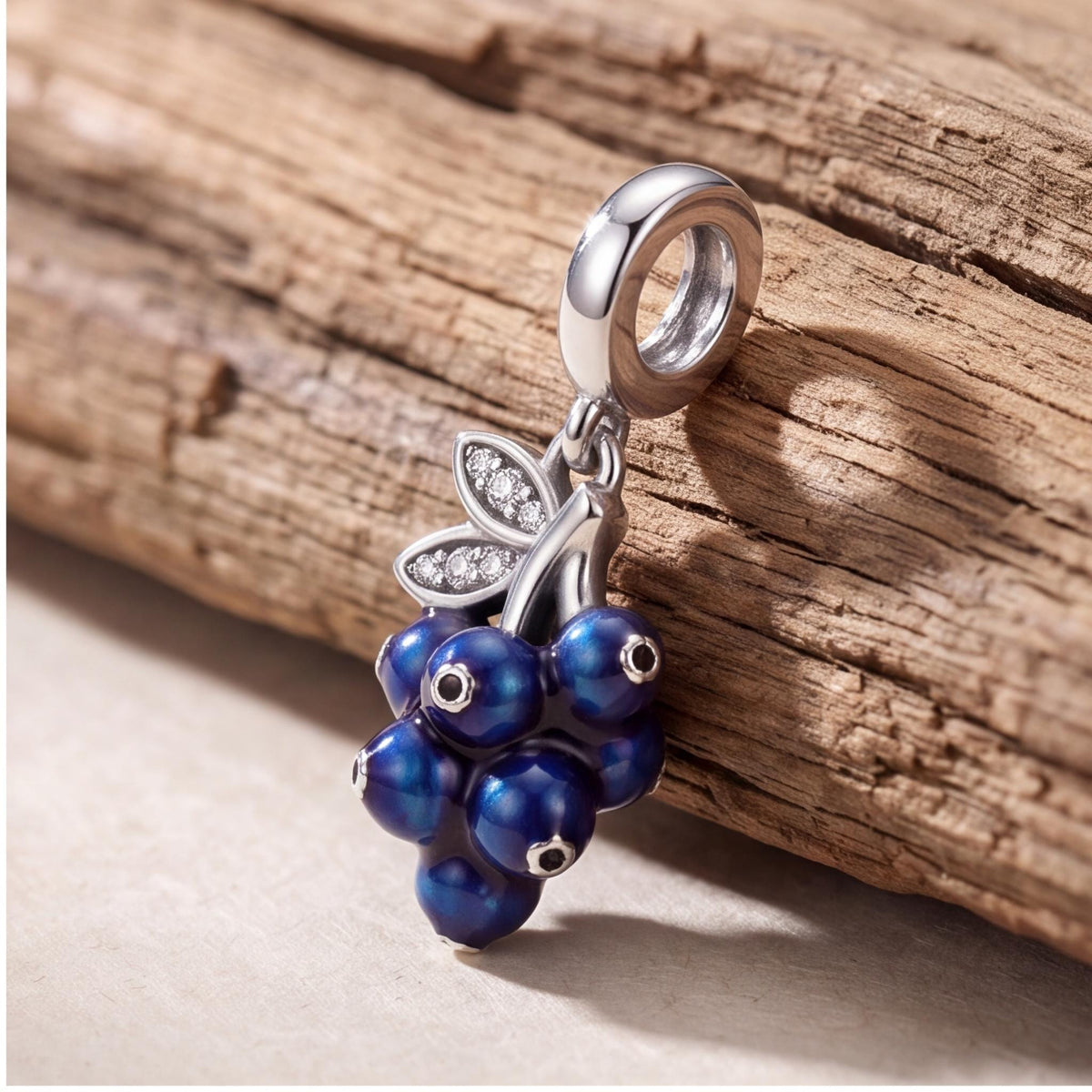 Blueberry Dangle Charm styled as a gift