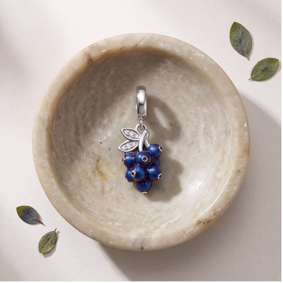 Blueberry Dangle Charm, sterling silver dangle charm, photo 9