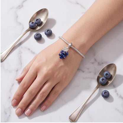 Blueberry Dangle Charm, sterling silver dangle charm, photo 8