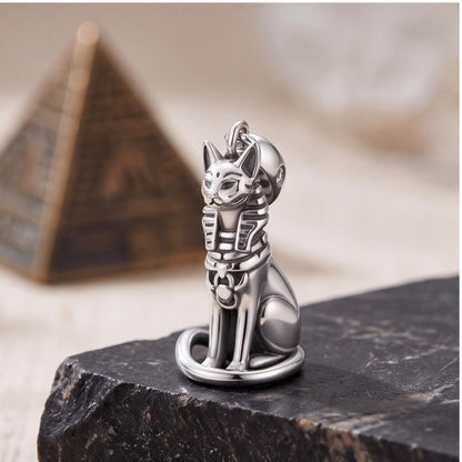 Egyptian Cat Charm, sterling silver dangle charm, photo 7