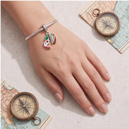 Mexico Dangle Charm worn on a charm bracelet