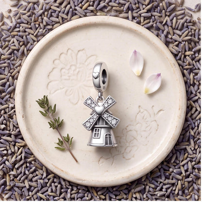 Dutch Windmill Charm, sterling silver dangle charm, photo 9
