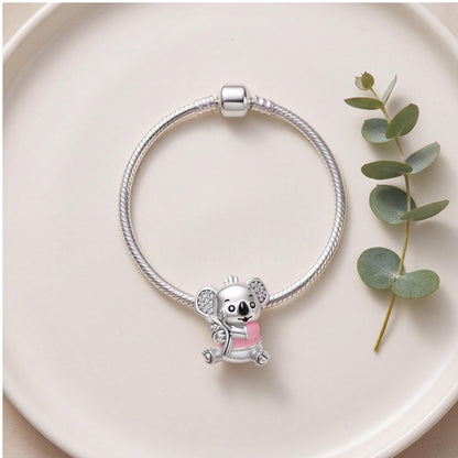 Koala Bear Charm close-up on a bracelet