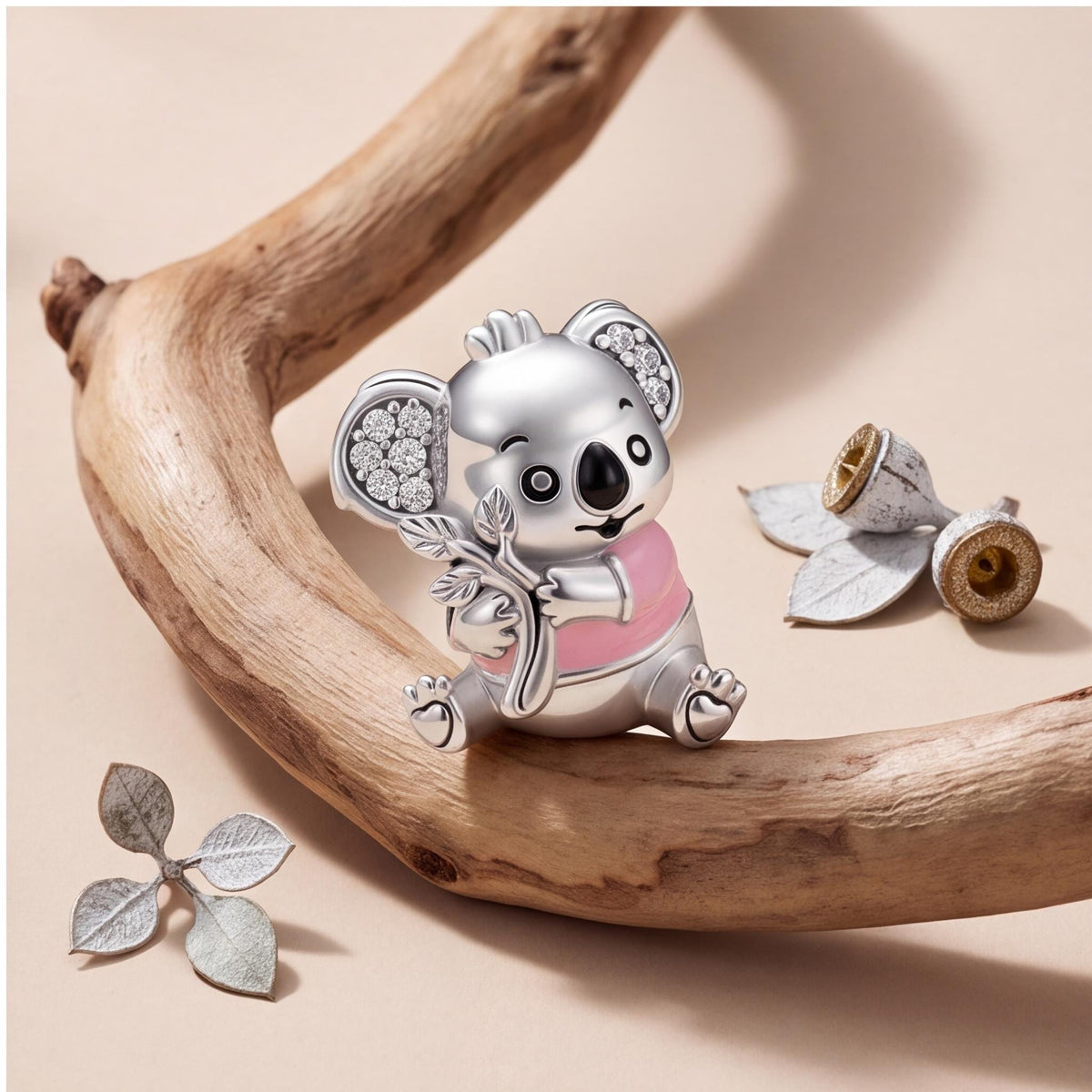 Koala Bear Charm, sterling silver bead charm, photo 7