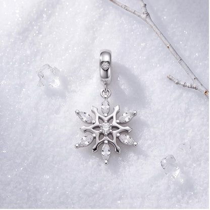 Snowflake Dangle Charm styled as a gift