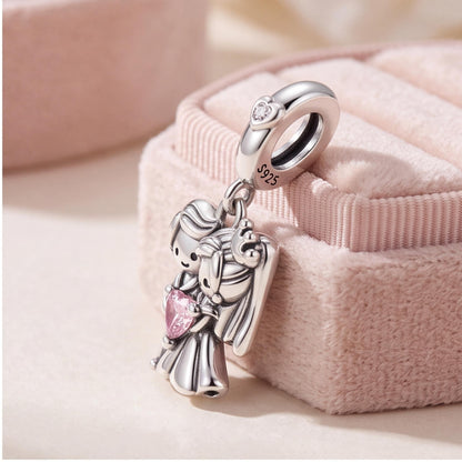 Bride and Groom Charm styled as a gift