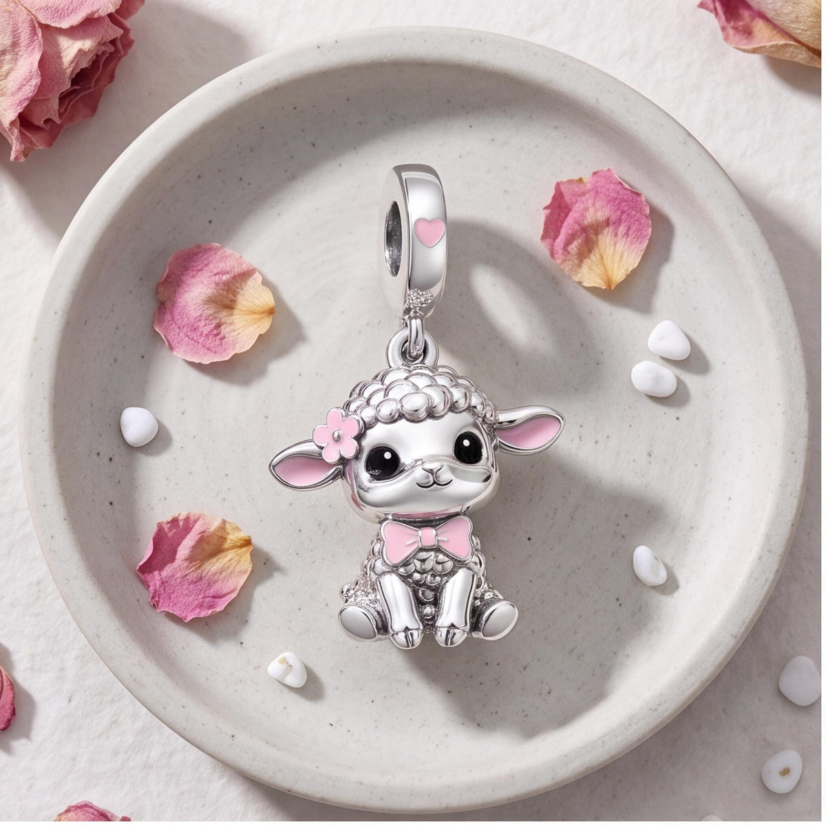 Cute Lamb Dangle, sterling silver dangle charm, photo 9