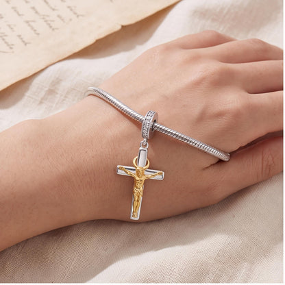 Crucifix Dangle Charm, sterling silver dangle charm, photo 10