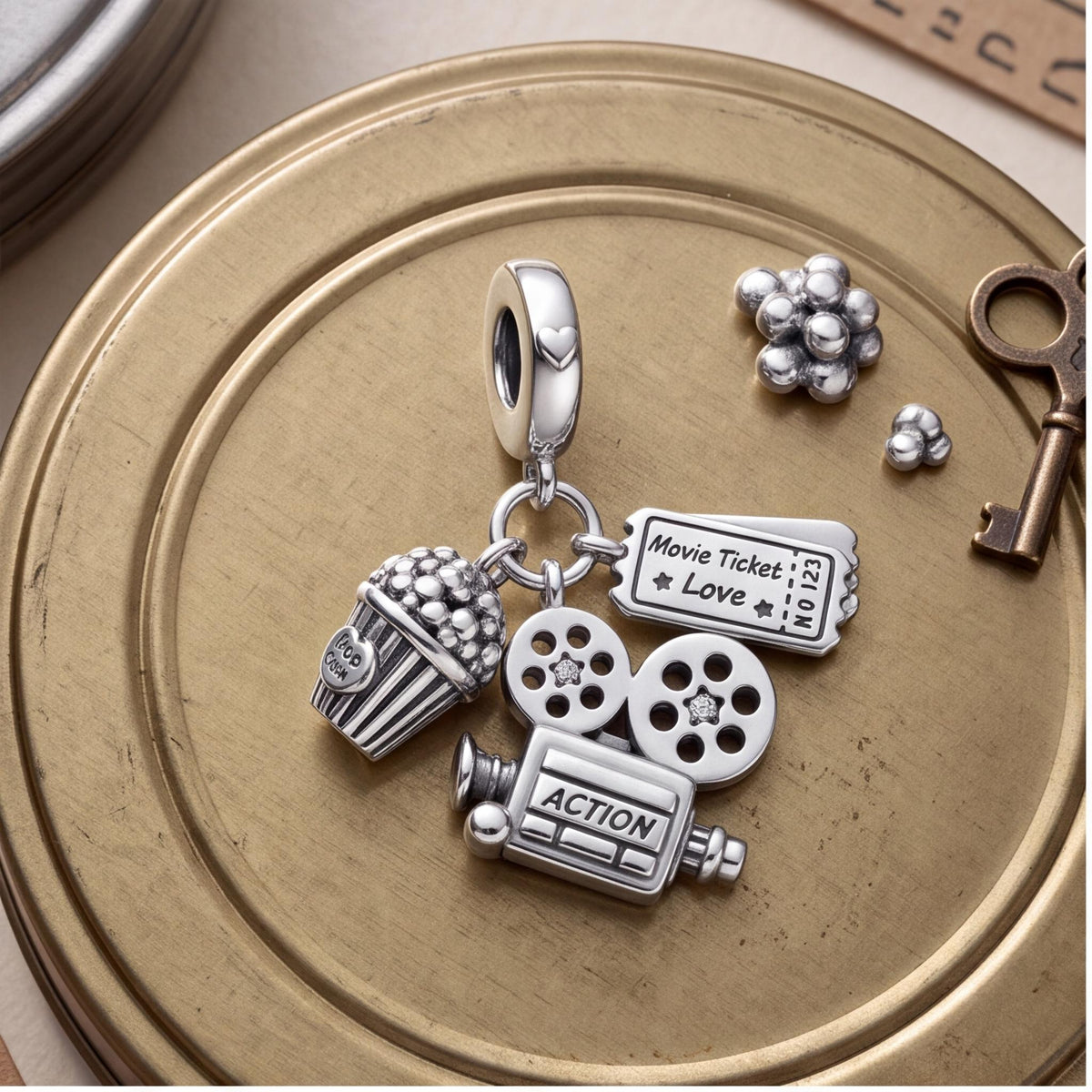 Cinema Dangle Charm, sterling silver dangle charm, photo 7