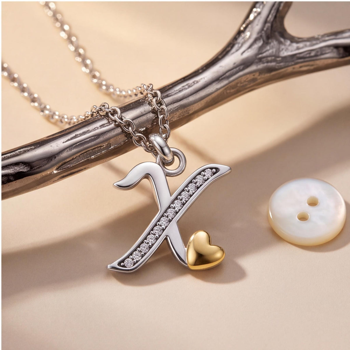 Letter X Initial Charm, sterling silver dangle charm, photo 7