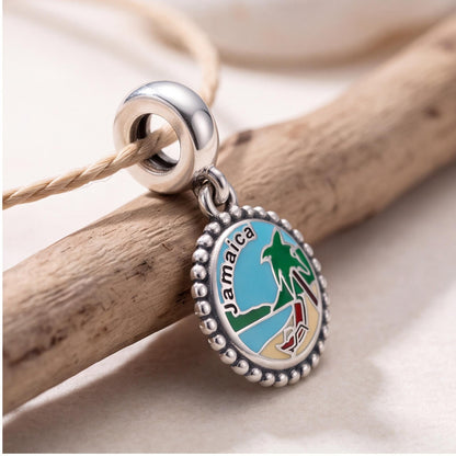 Jamaica Beach Scene Dangle styled as a gift