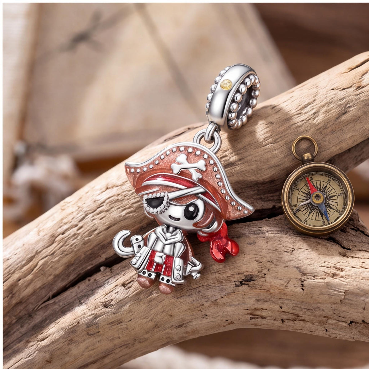 Pirate Dangle Charm styled as a gift