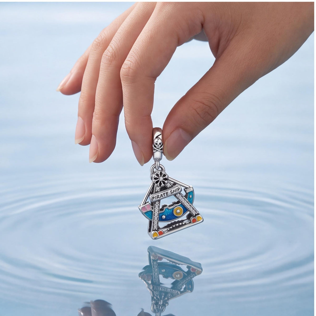 Pirate Ship Charm, sterling silver dangle charm, photo 8