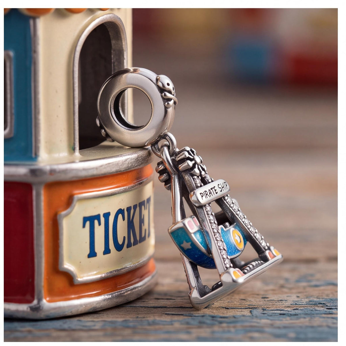 Pirate Ship Charm styled as a gift
