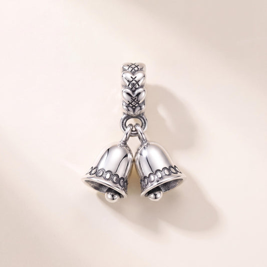 Wedding Bells Charm in 925 sterling silver, fits European-style charm bracelets