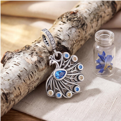 Peacock Dangle Charm styled as a gift